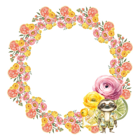 Sweet Summer Florals Wreath Ephemera