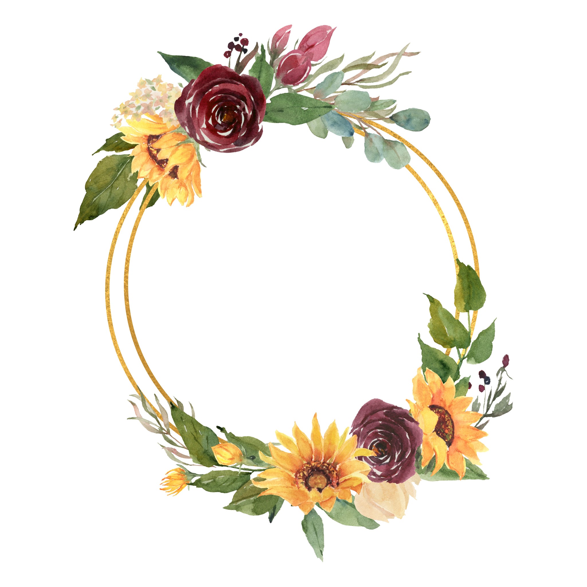 Sunflower Garden Wreath Ephemera