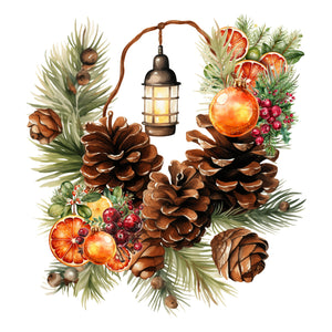 Christmas Citrus Wreath Ephemera