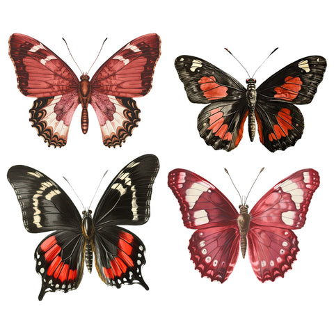 July "Shades Of Burgundy" XL Butterfly Ephemera Add On