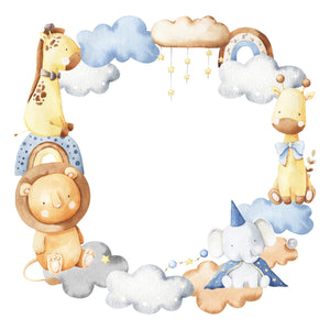 Baby Bliss in Blue Wreath Ephemera