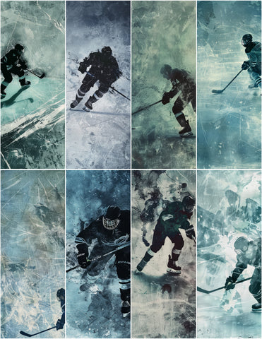 Grunge Hockey 8.5 x 11 Paper Pack