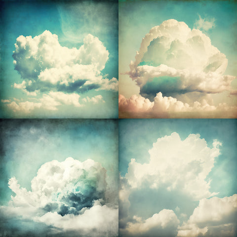 Soft Vintage Clouds Paper 9