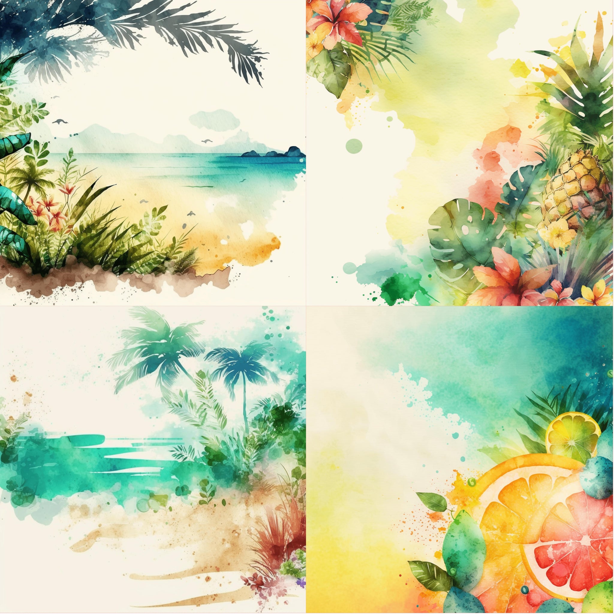 Watercolor Summer Paper 9