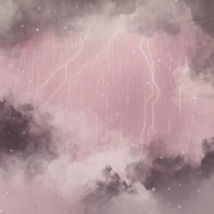 Pink Stormy Sky Gloss Paper