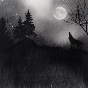 Wolf Howling At The Moon Gloss Paper
