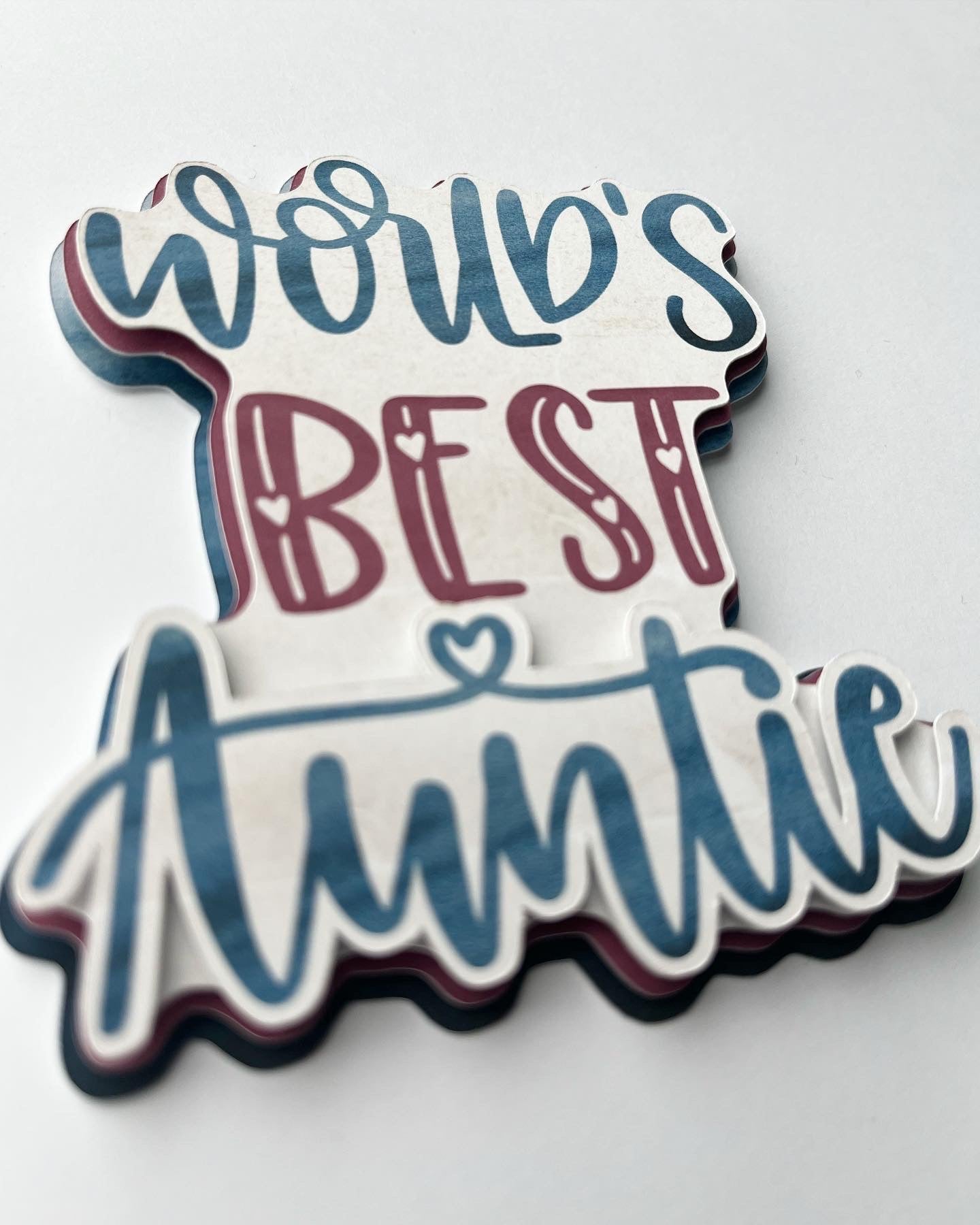 World's Best Auntie Die Cut