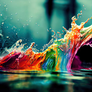Colorful Water Splashes Paper 1