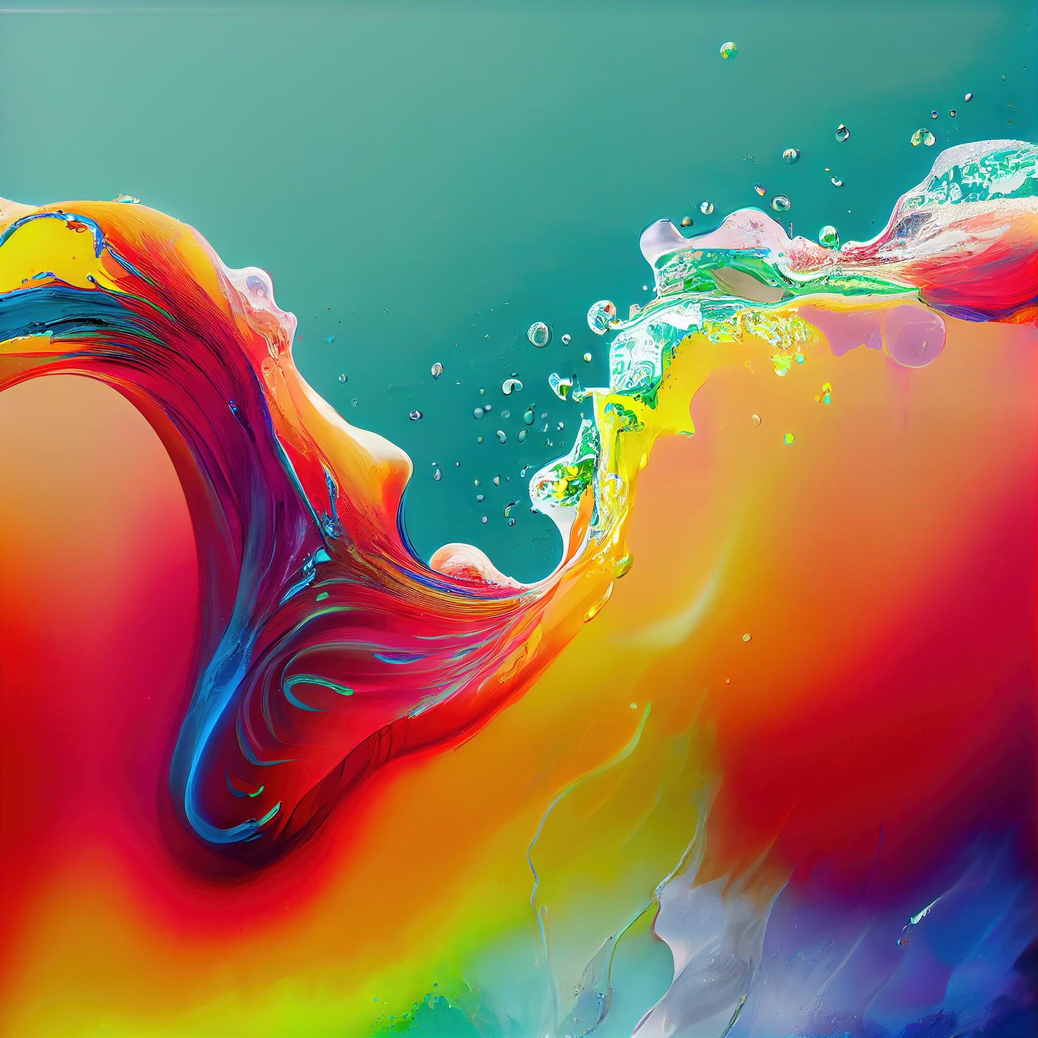Colorful Water Splashes Paper 7