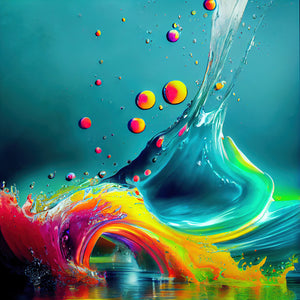 Colorful Water Splashes Paper 8