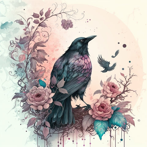 Crows and Flowers Paper 8