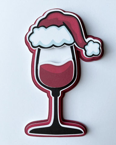 Santa Wine Die Cut