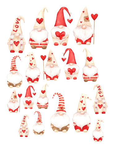 Cozy Valentine Gnome Ephemera
