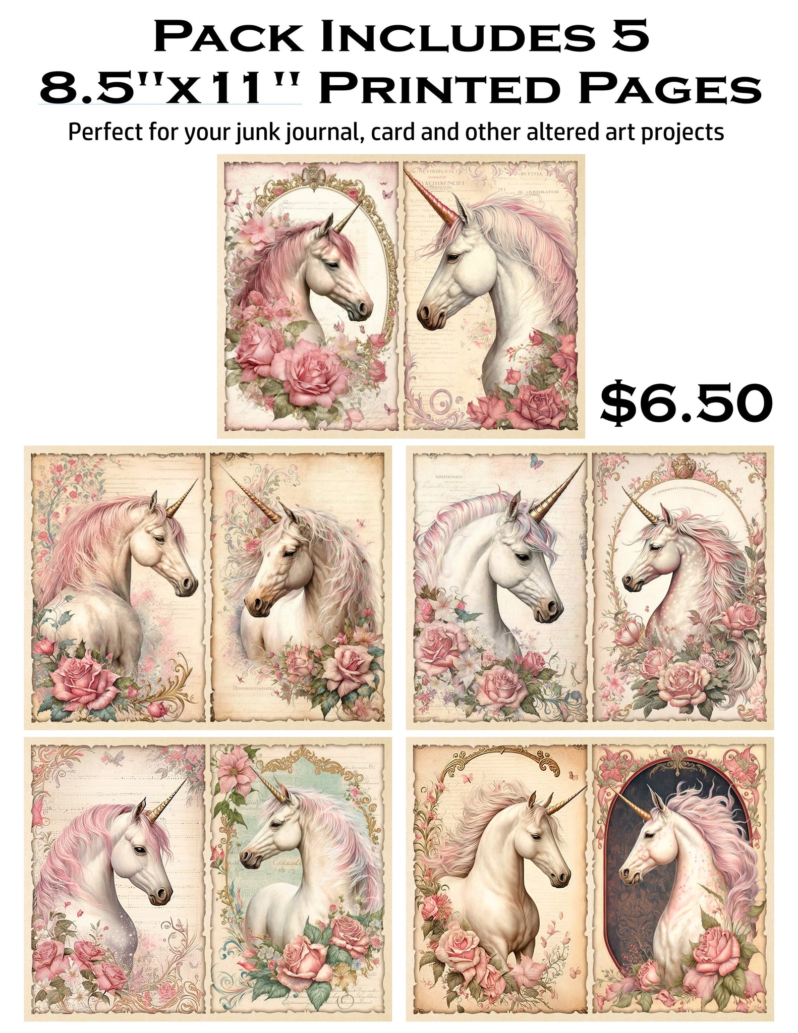 Unicorn 8.5 x 11 Paper Pack