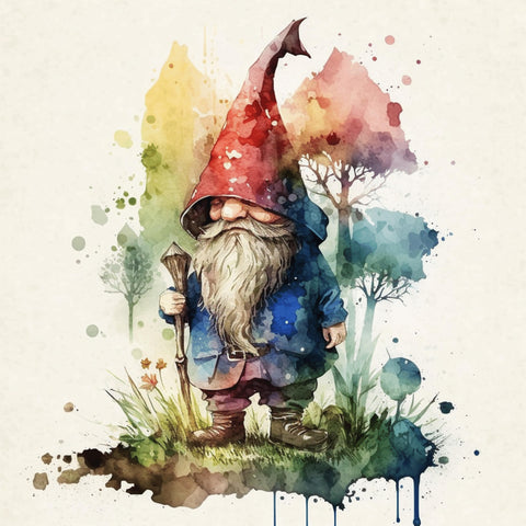 Watercolor Gnomes Paper 2