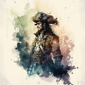 Watercolor Pirates Paper 3