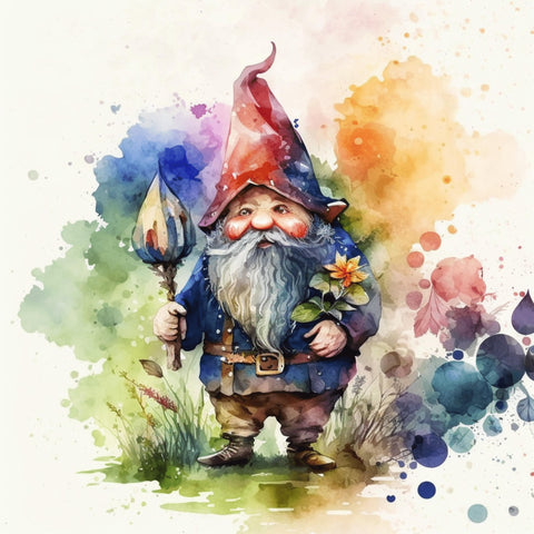 Watercolor Gnomes Paper 3