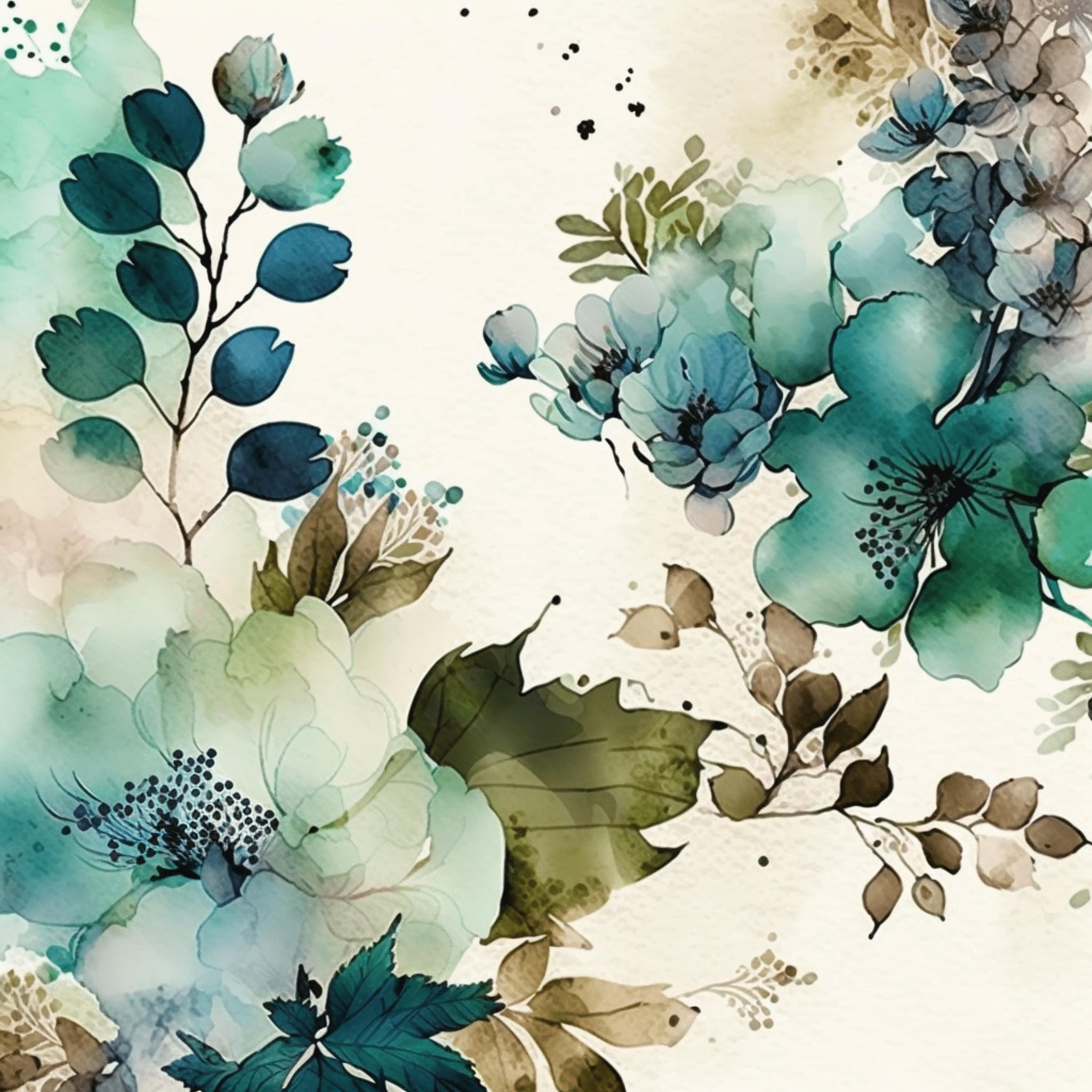 Watercolor Floral Paper 3