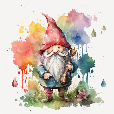 Watercolor Gnomes Paper 5