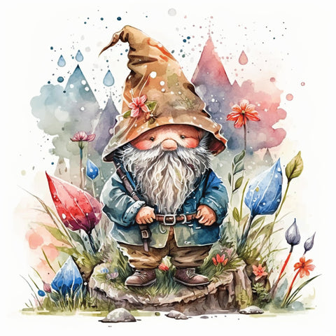 Watercolor Gnomes Paper 6