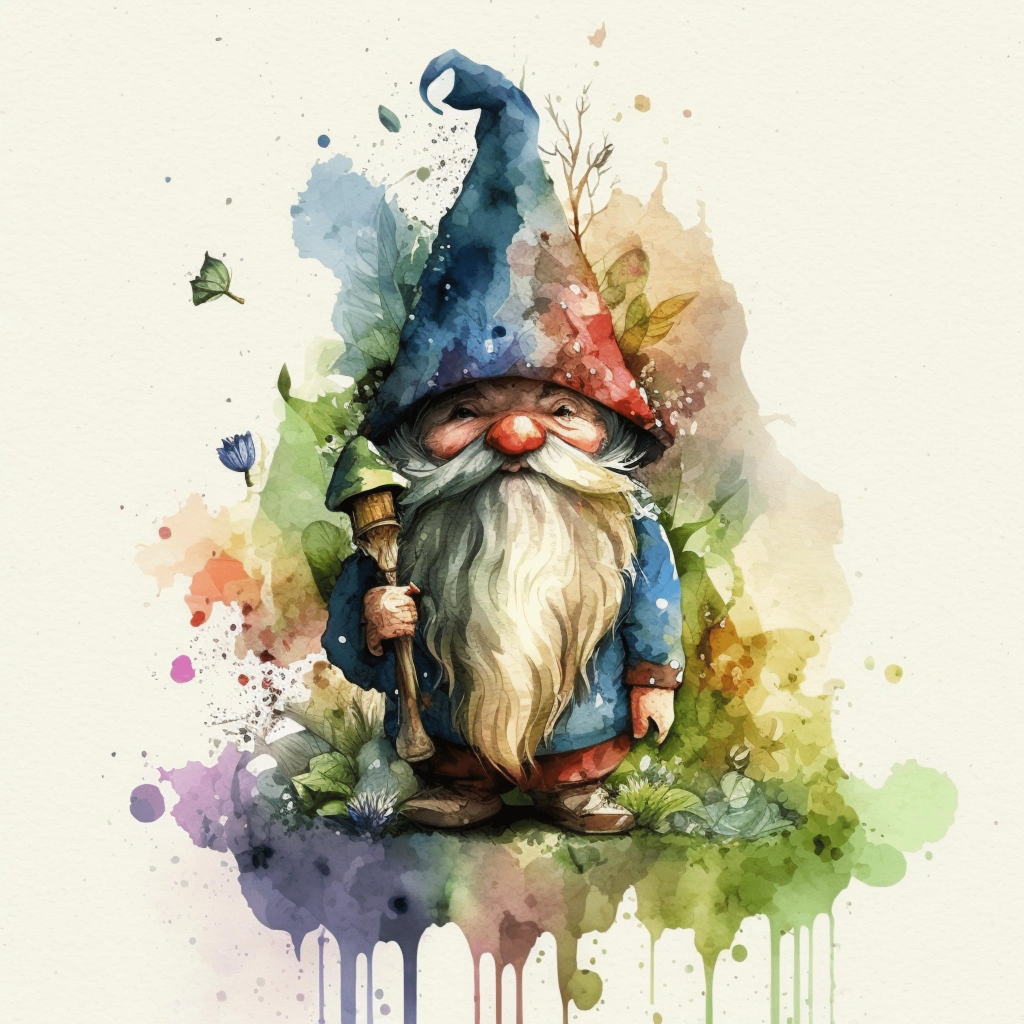 Watercolor Gnomes Paper 7
