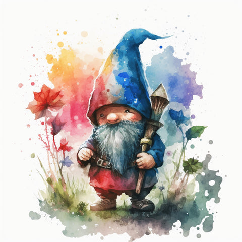 Watercolor Gnomes Paper 8