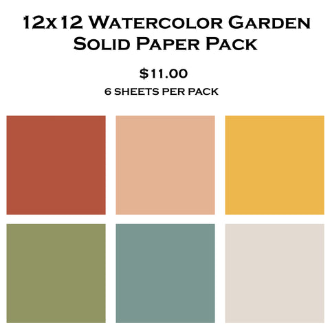 Watercolor Garden 12x12 Solid Paper