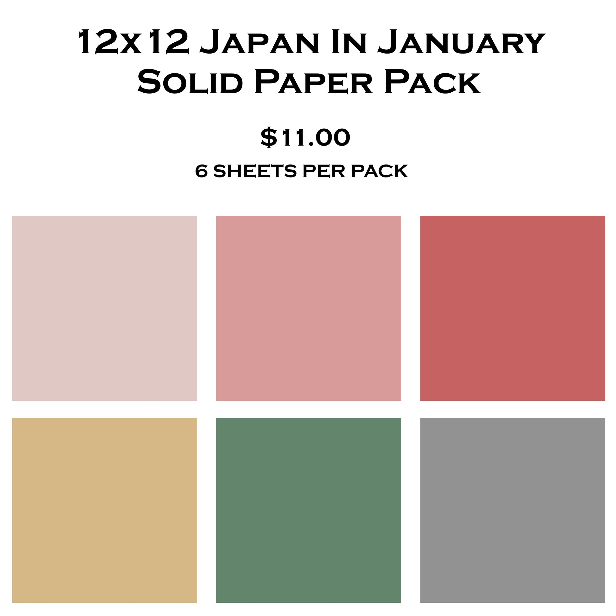 Japan In January Solid Paper Pack
