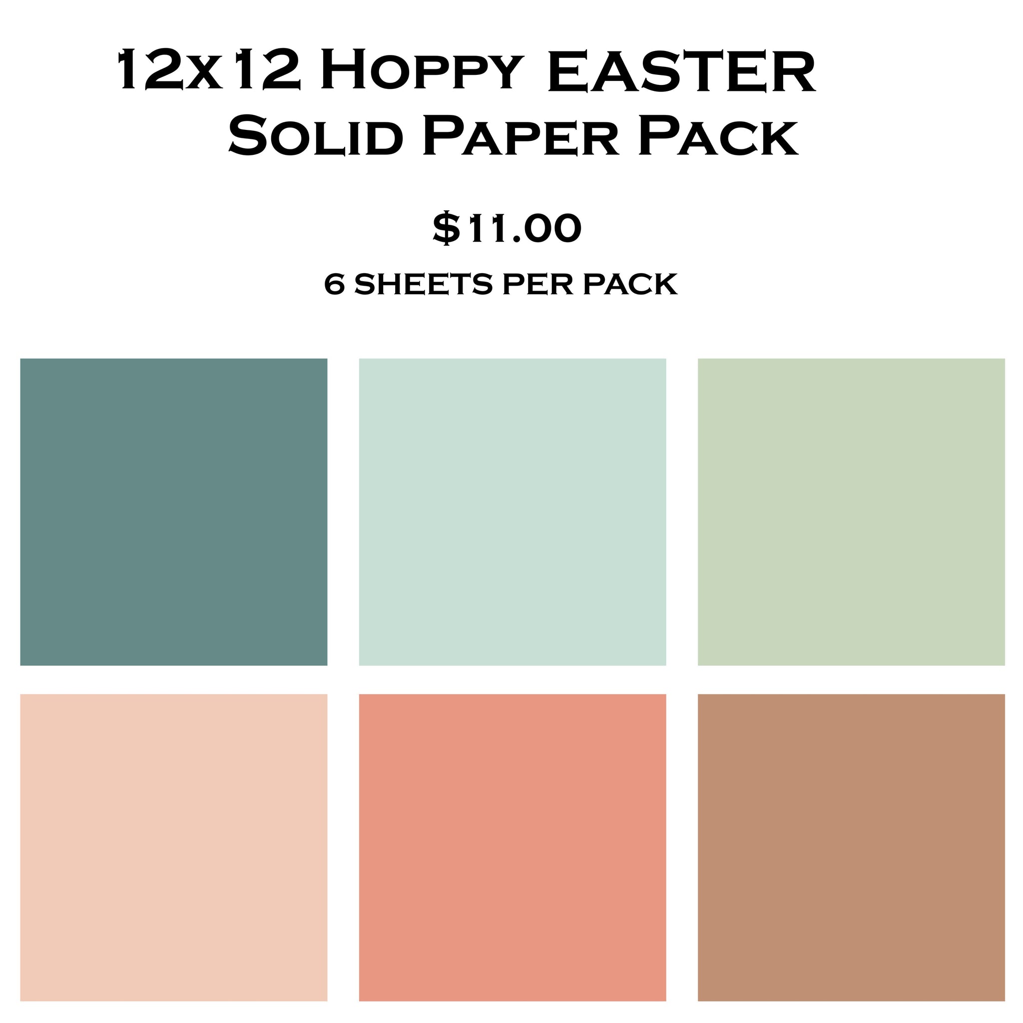Hoppy Easter 12x12 Solid Paper Pack