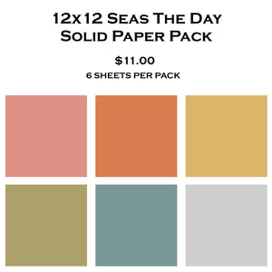 Seas The Day 12x12 Solid Paper Pack