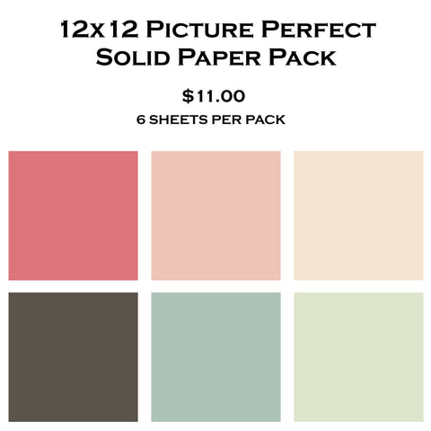 Picture Perfect 12x12 Solid Paper Pack