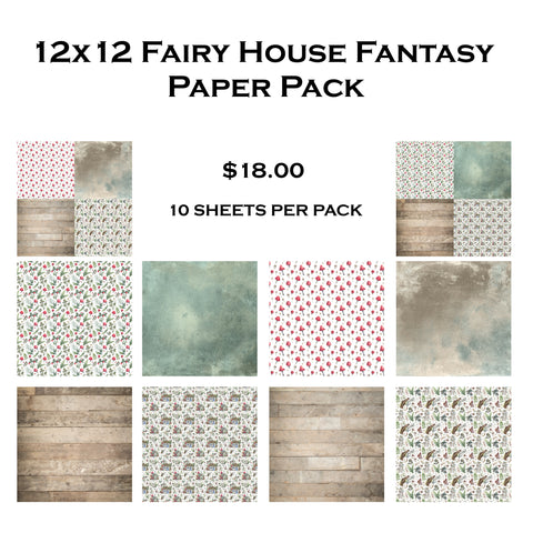 Fairy House Fantasy 12x12 Paper Pack