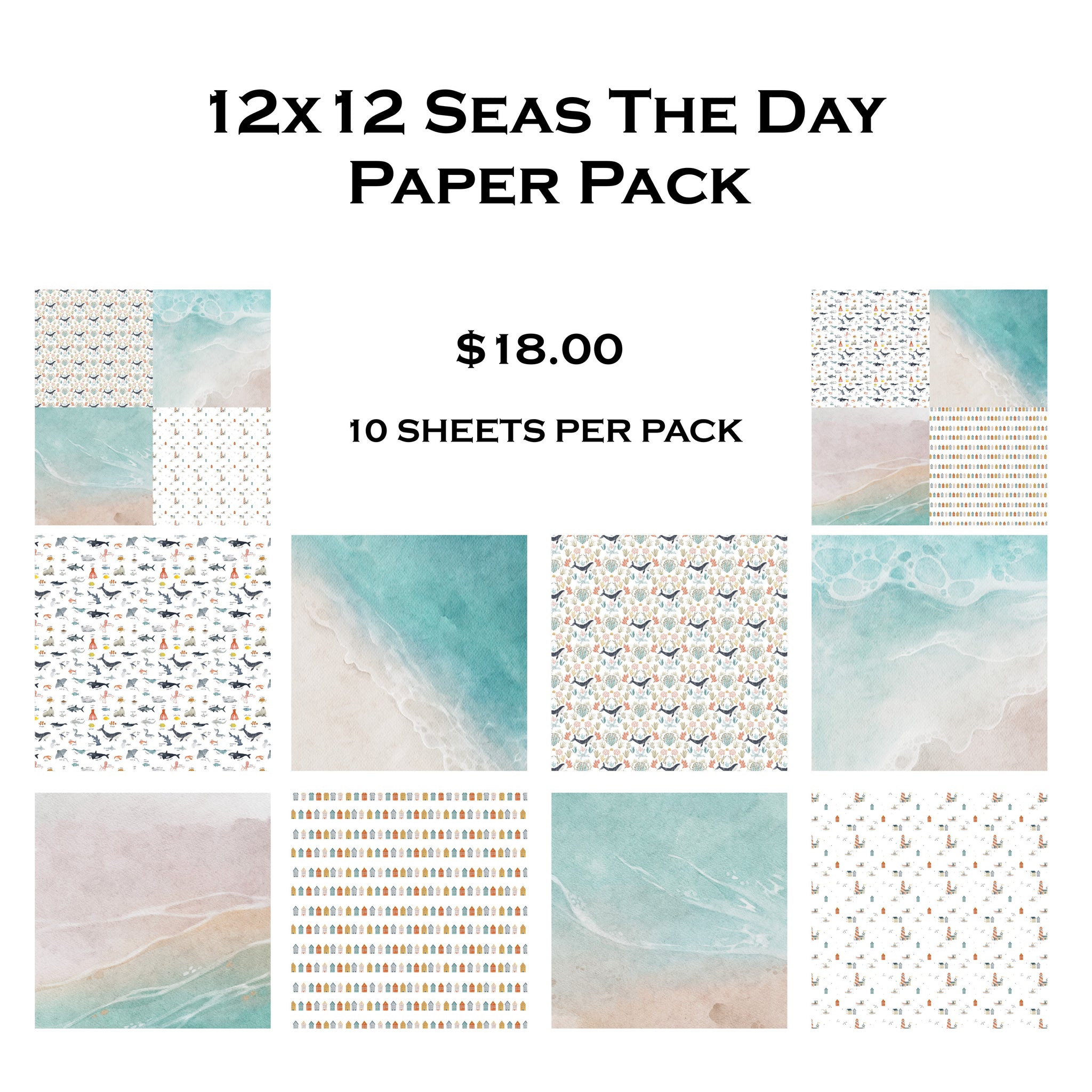 Seas The Day 12x12 Paper Pack