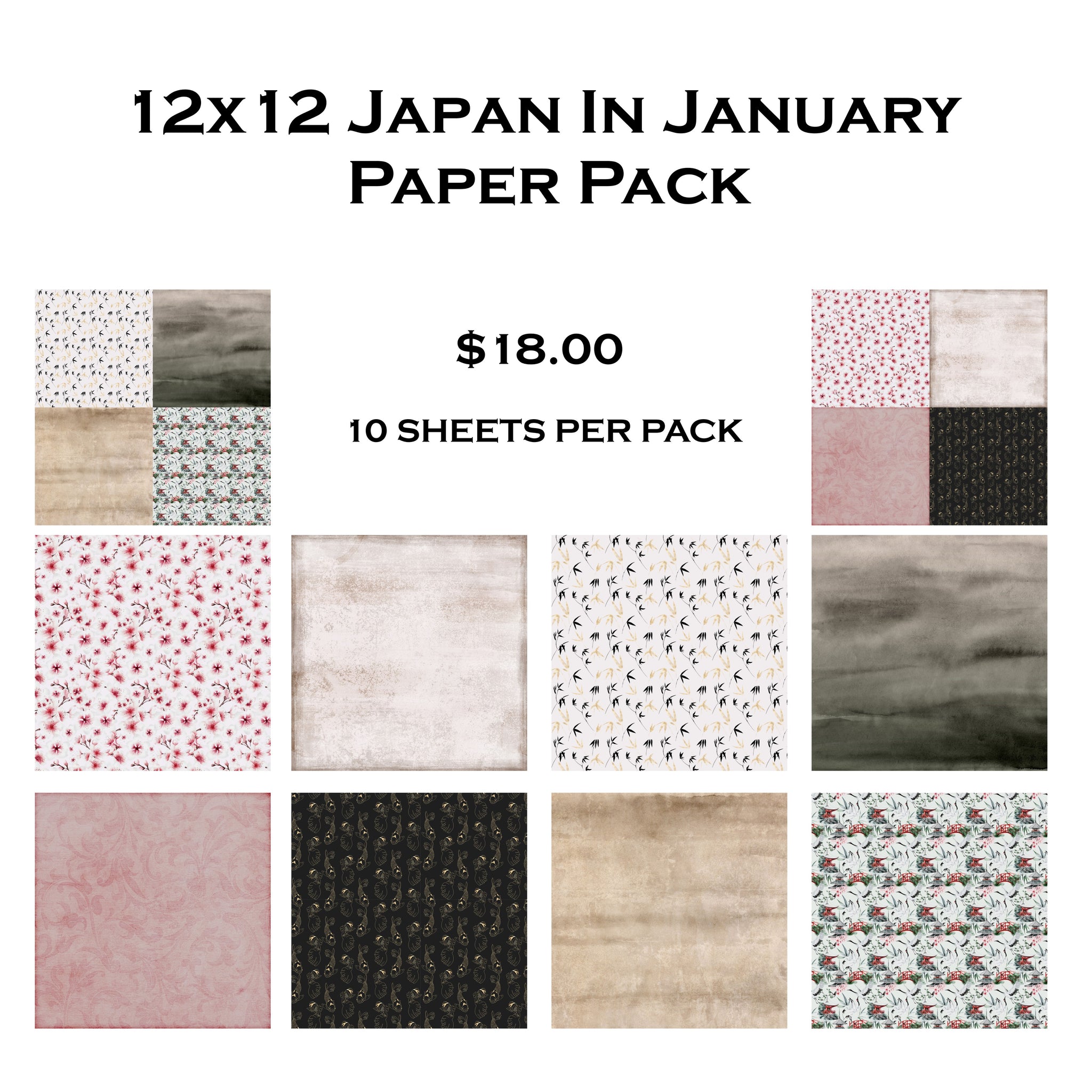 Japan In January 12x12 Paper Pack