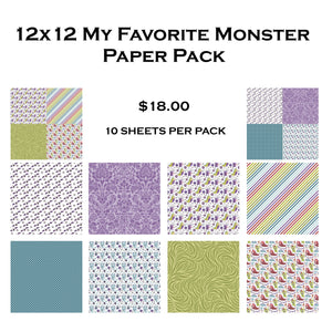 My Favorite Monster 12x12 Paper Pack