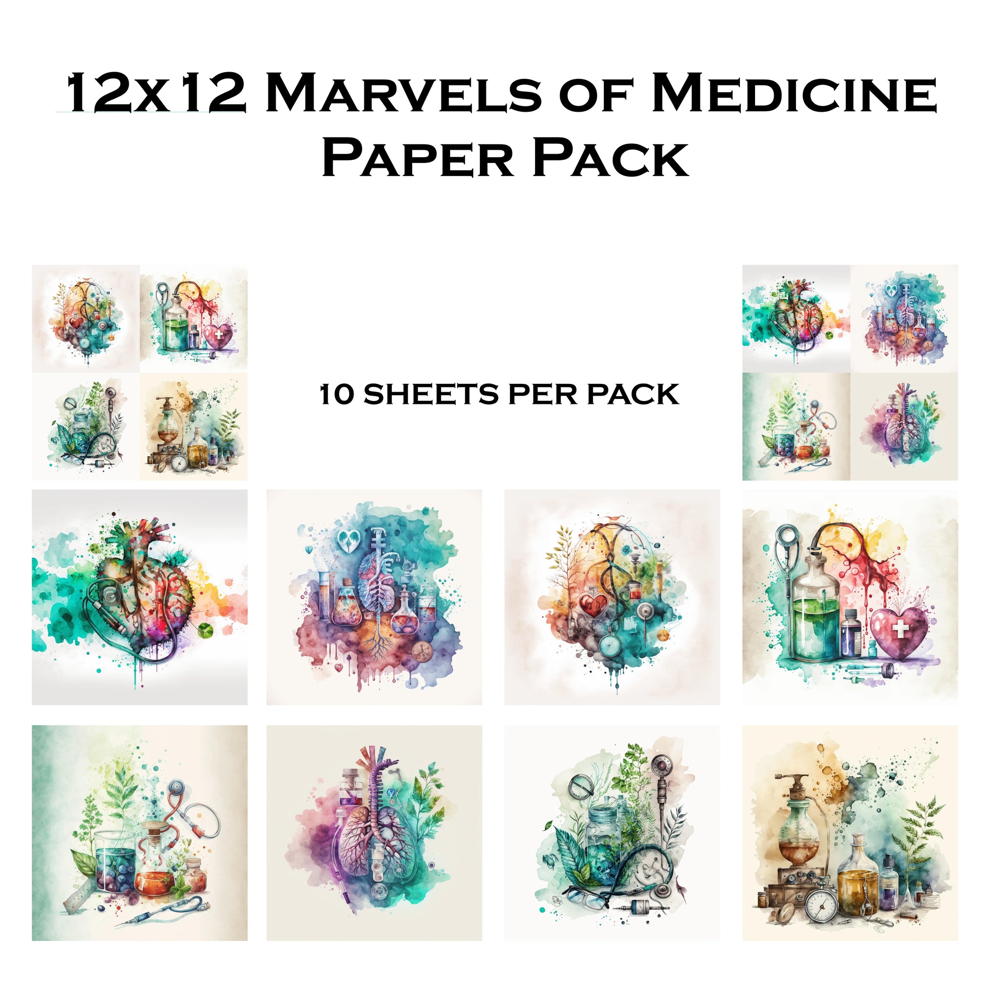 Marvels of Medicine 12x12 Paper Pack