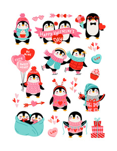 Valentine Penguins Ephemera