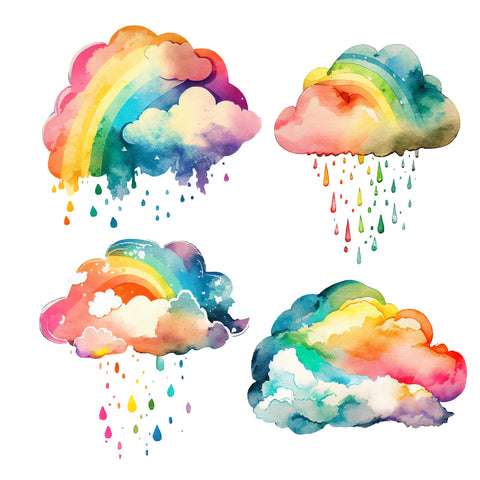Rainbow Rain XL Ephemera Pack