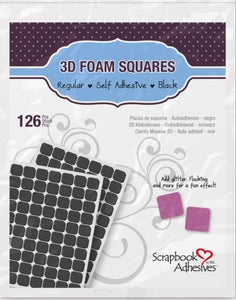 3D Foam Squares Black Large