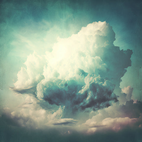 Soft Vintage Clouds Paper 3