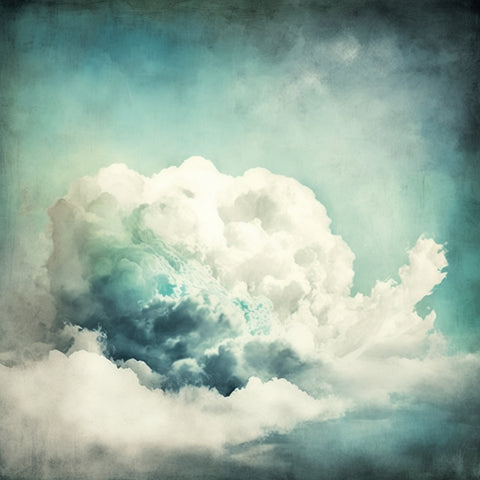 Soft Vintage Clouds Paper 5