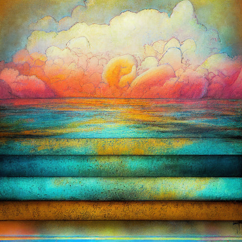 Vintage Abstract Landscape Paper 4
