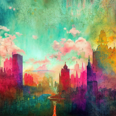 Vintage Abstract Landscape Paper 5
