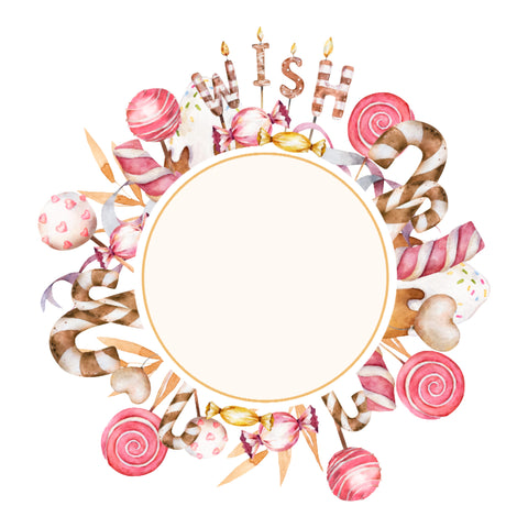 Candy Land Wish 12x12 Die Cut Wreath