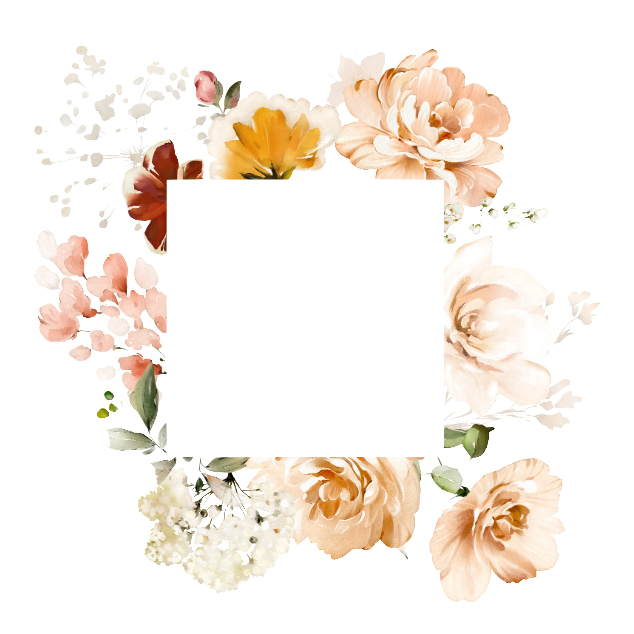 Watercolor Garden 12x12 Die Cut Wreath