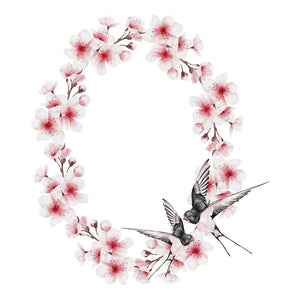 Japan In January 12x12 Die Cut Wreath