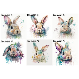 Watercolor Bunnies Single XL Ephemera