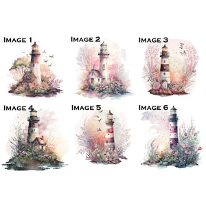 Lighthouses Watercolor Single XL Ephemera